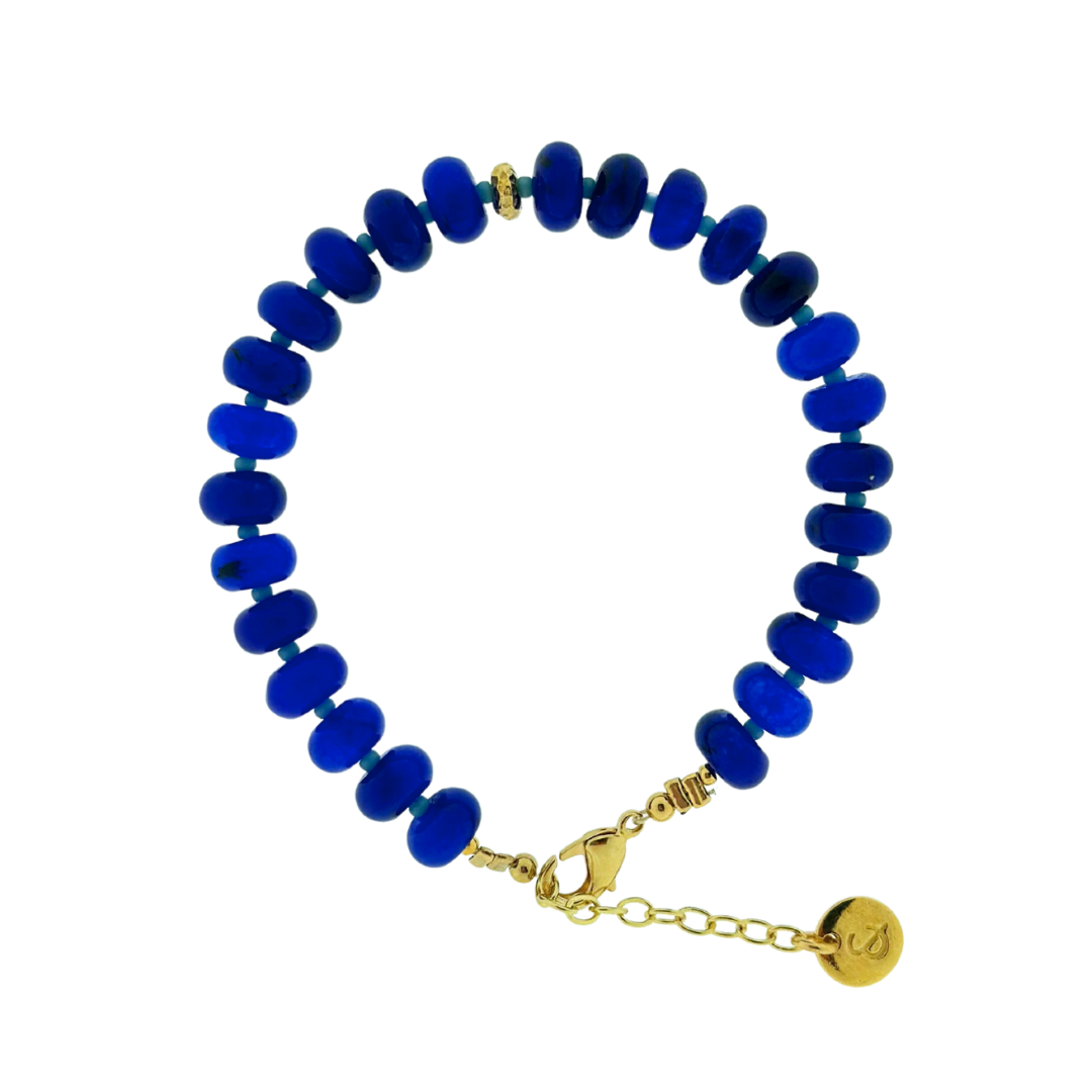 armband - jade koninklijk blauw