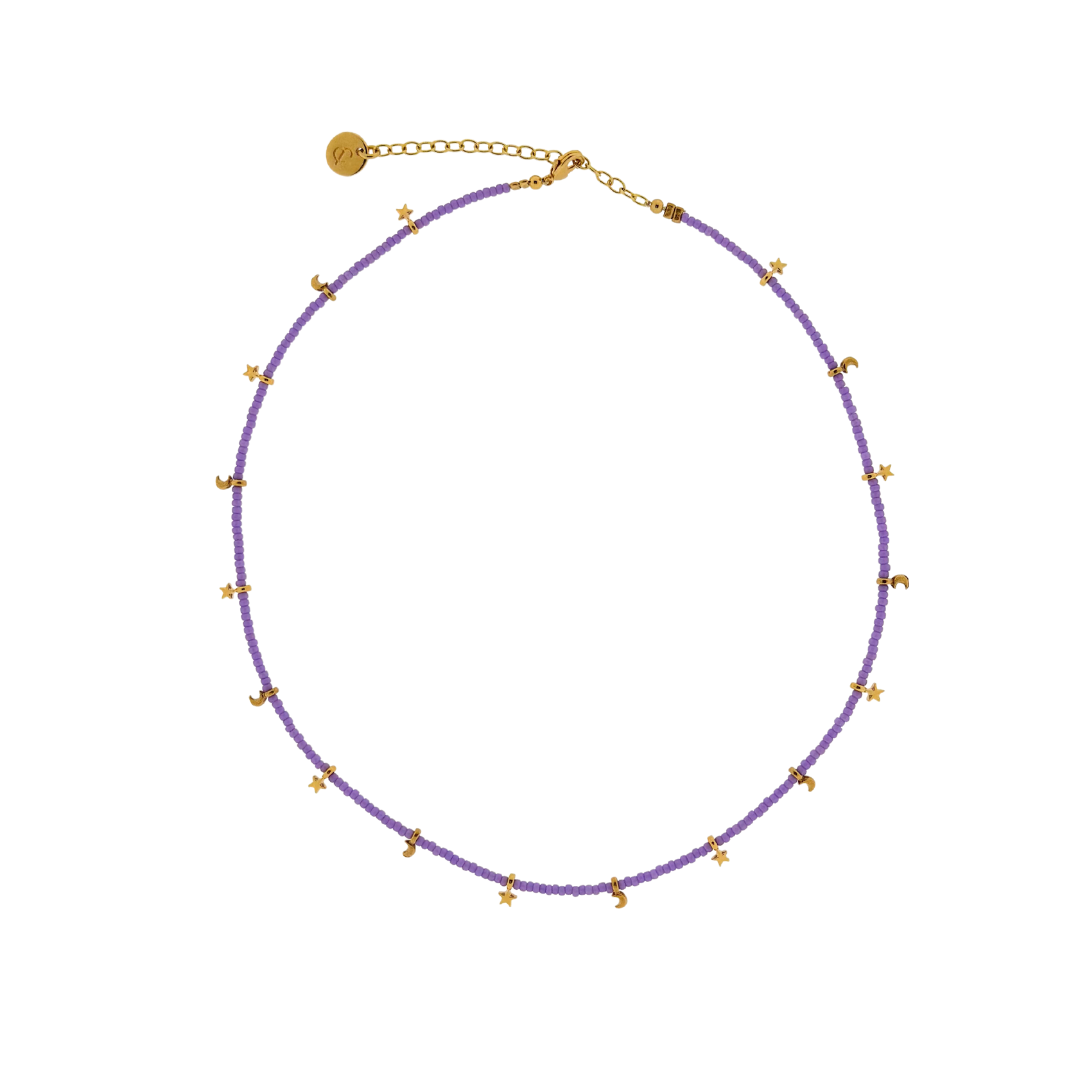 ketting - maan/ster/paars